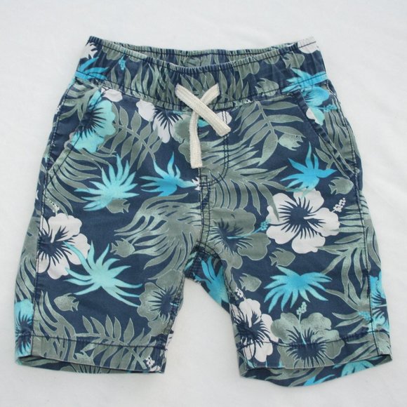BOYS 5 🐠 TROPICAL OCEAN PRINT SHORTS POCKETS ANIMAL JOGGER LIGHTWEIGHT - Picture 1 of 15